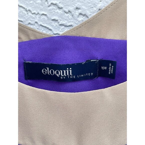 Eloquii Womens Pullover Sleeveless Pleated Dress Multicolor Sz 16W - Picture 8 of 9